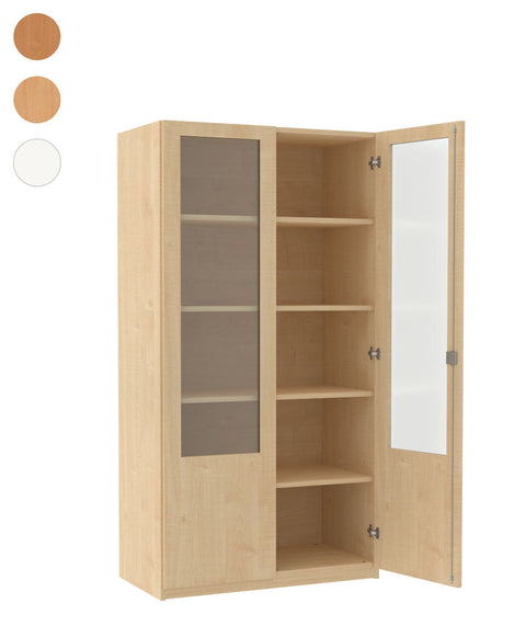 Aktenschrank mit Glasausschnitt - Höhe 190cm