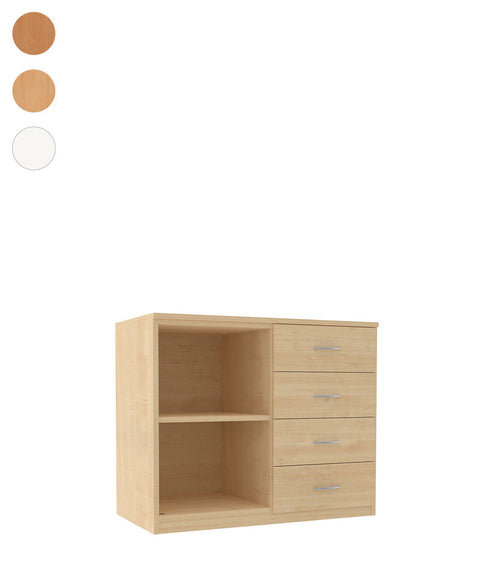 Anrichte mit 4 Schüben und Einlegeboden - Höhe 80cm