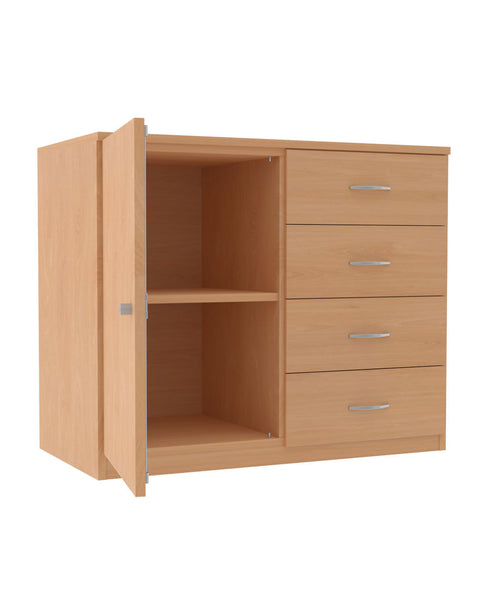 Anrichte mit 4 Schüben und Tür - Höhe 80cm