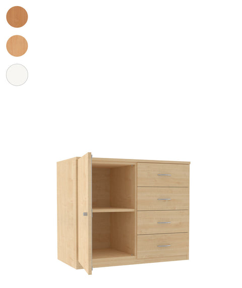 Anrichte mit 4 Schüben und Tür - Höhe 80cm