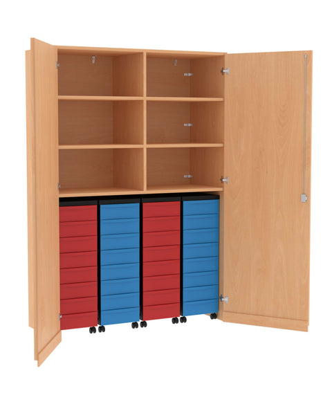 Garagenmittelwandschrank 4x8S - Höhe 190cm