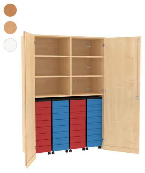 Garagenmittelwandschrank 4x8S - Höhe 190cm