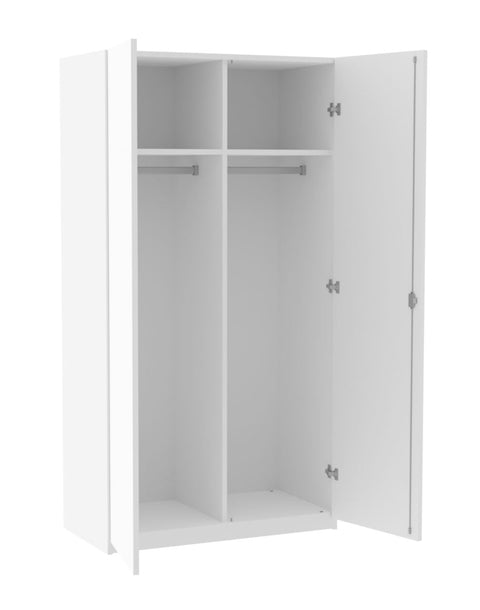 Garderobenschrank mit Mittelwand - Höhe 190cm