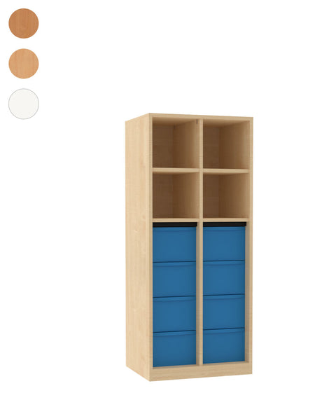 Materialmittelwandregal 2x4L - Höhe 152cm