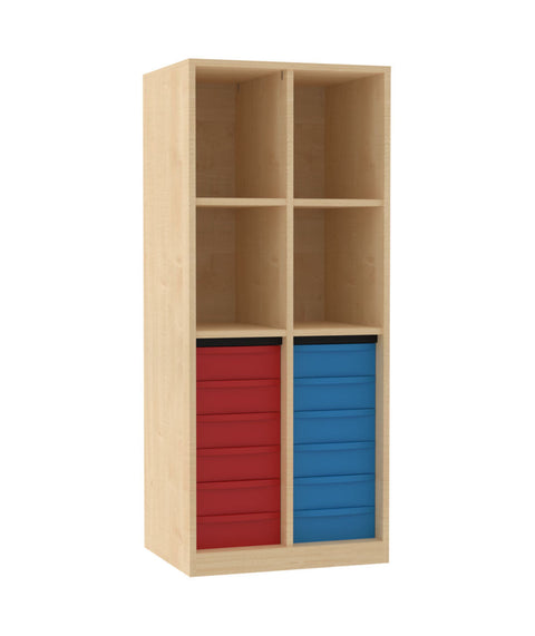 Materialmittelwandregal 2x6S - Höhe 152cm