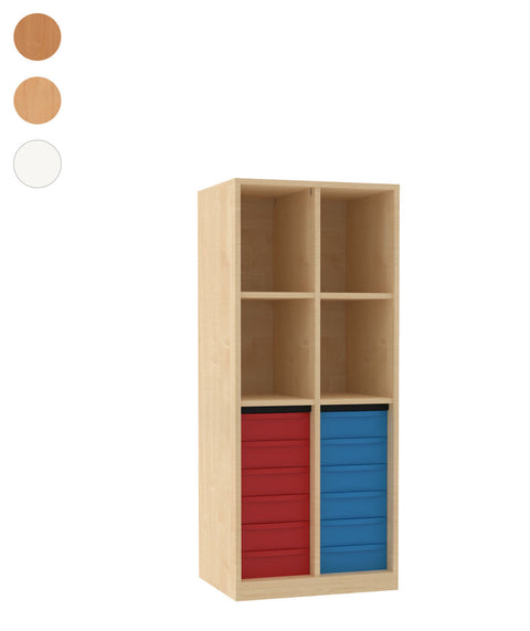 Materialmittelwandregal 2x6S - Höhe 152cm
