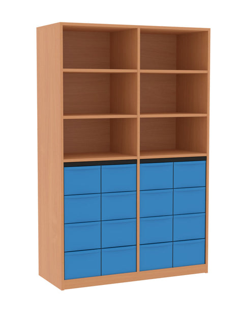 Materialmittelwandregal 4x4L - Höhe 190cm