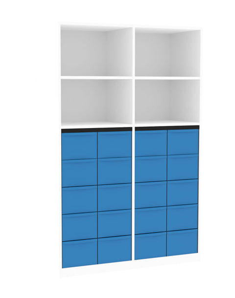 Materialmittelwandregal 4x5L - Höhe 190cm