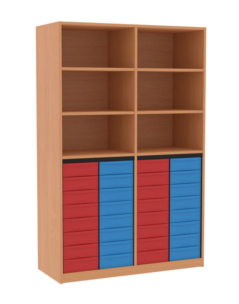 Materialmittelwandregal 4x8S - Höhe 190cm