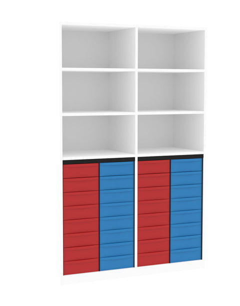 Materialmittelwandregal 4x8S - Höhe 190cm