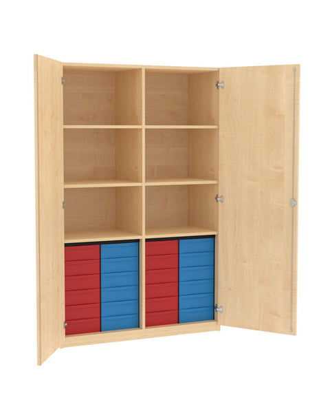 Materialmittelwandschrank 4x6S - Höhe 190cm