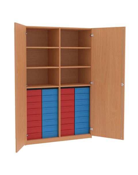 Materialmittelwandschrank 4x8S - Höhe 190cm