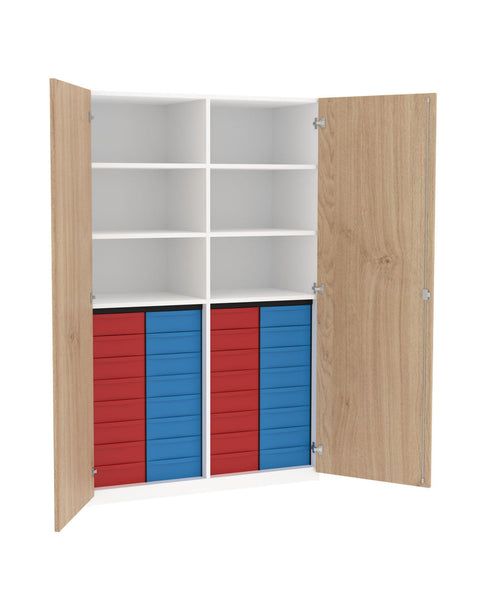 Materialmittelwandschrank 4x8S - Höhe 190cm