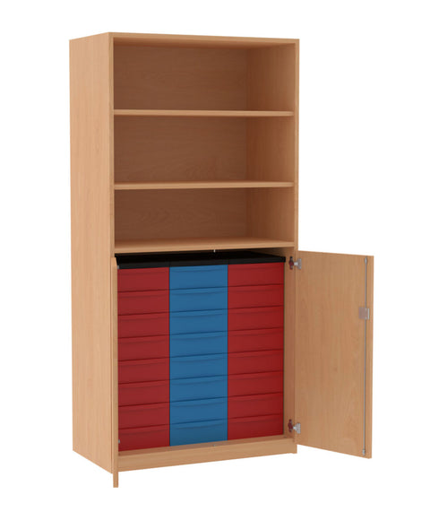 Materialschrank mit Halbtüren 3x8S - Höhe 190cm
