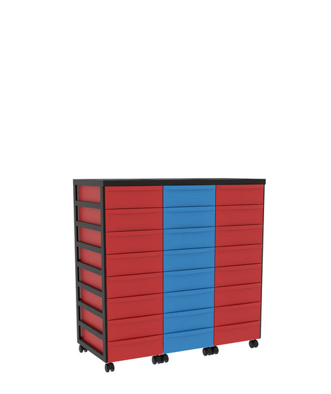 Modulboxsystem fahrbar 3x8 S - Höhe 87,5cm