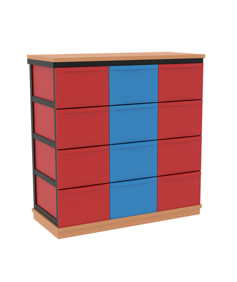 Modulboxsystem mit Sockel 3x4 L - Höhe 92cm