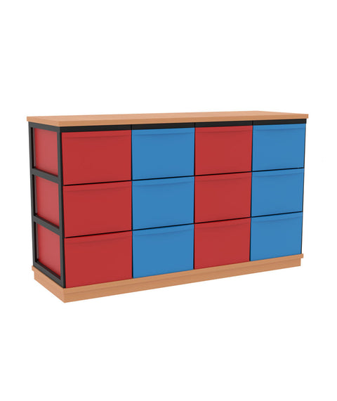 Modulboxsystem mit Sockel 4x3 L - Höhe 72cm