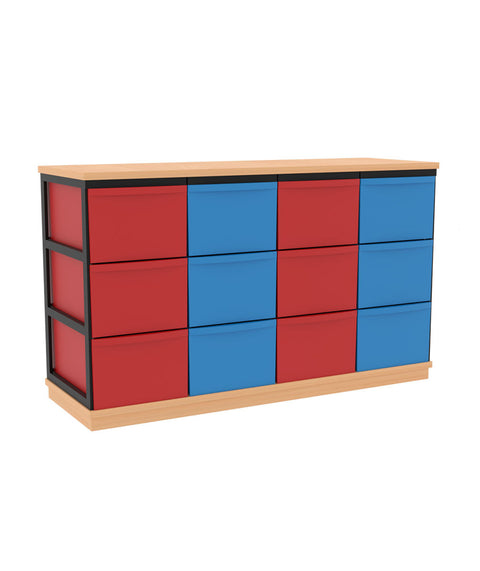 Modulboxsystem mit Sockel 4x3 L - Höhe 72cm
