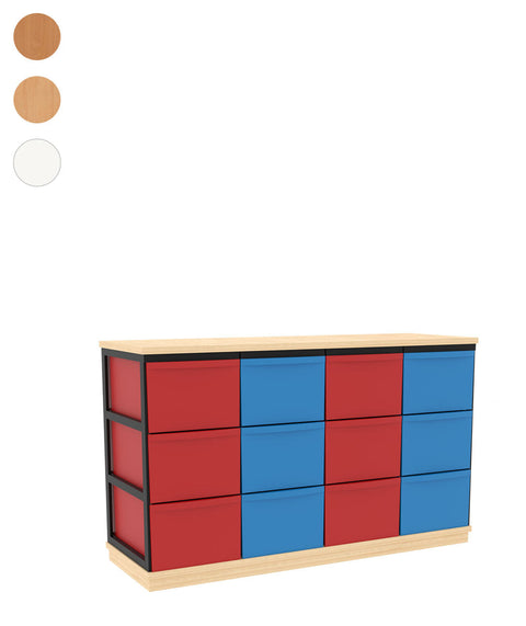 Modulboxsystem mit Sockel 4x3 L - Höhe 72cm