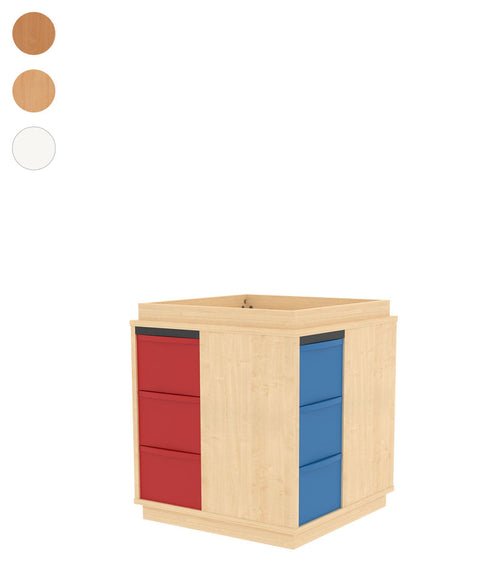 Quadrix Tower mit Aufkantung 4x3L - Höhe 79,5cm