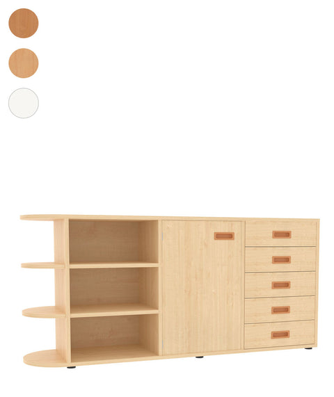 Raumteilerschrank mit Stellfüßen 3 - Höhe 80cm