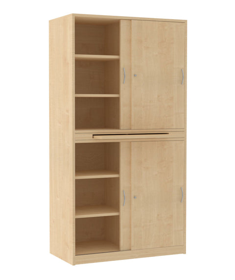 Schiebetürschrank mit Tablarauszug - Höhe 190cm