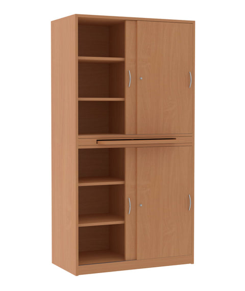 Schiebetürschrank mit Tablarauszug - Höhe 190cm