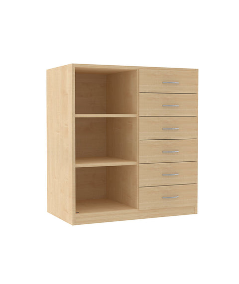 Unterschrank mit 6 Schüben und Einlegeböden - Höhe 98cm
