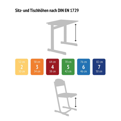 Ergonomischer Schülereinzeltisch höhenverstellbar – SRD - 2