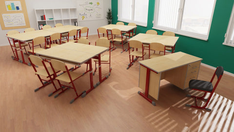 Klassenzimmerset Höhenverstellbar 2