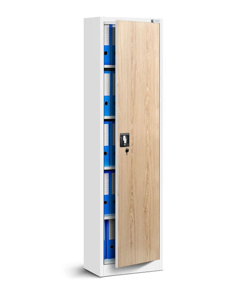 Metallaktenschrank Höhe 185cm - Holzoptik