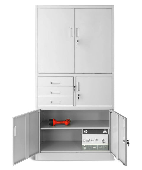 Metallaktenschrank mit Tresor Höhe 185cm II