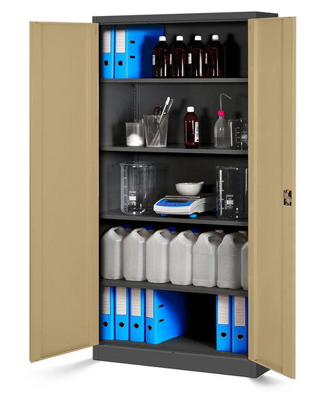 Metallaktenschrank II Höhe 185cm - Holzoptik