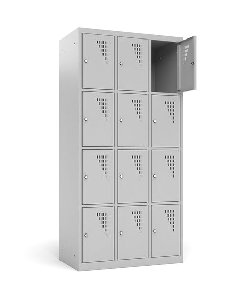 Multi-Locker Spind mit 3 Abteilen und 12 Fächern