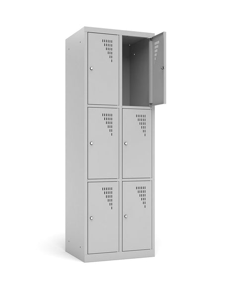 Multi-Locker Spind mit 2 Abteilen und 6 Fächern