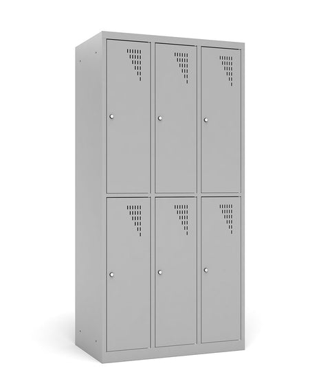 Multi-Locker Spind mit 3 Abteilen und 6 Fächern