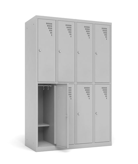 Multi-Locker Spind mit 4 Abteilen und 8 Fächer