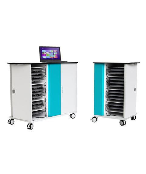 Rollbarer Laptop-Ladeschrank für 16 Geräte