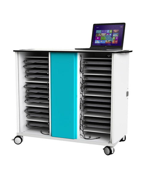 Rollbarer Laptop-Ladeschrank für 32 Geräte