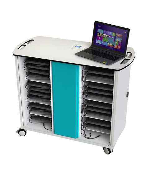 Rollbarer Laptop-Ladeschrank für 32 Geräte