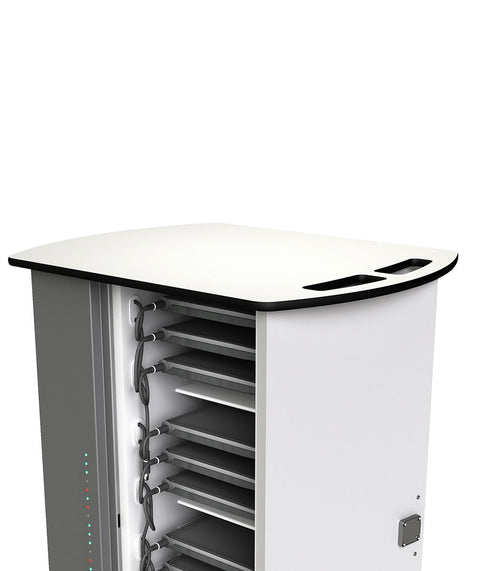 USB-C-Ladewagen für Chromebooks – mit vormontierten USB-C-Kabeln für 16 Geräte