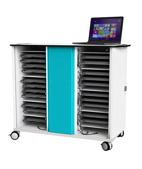 Mobiler USB-C Laptop-Ladewagen für 32 Laptops