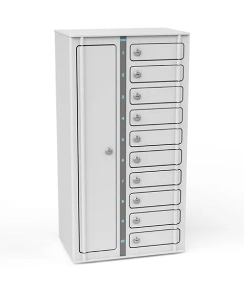 Desktop-Schrank mit USB-C-/USB-A-Ladeanschlüssen für 10 mobile Geräte