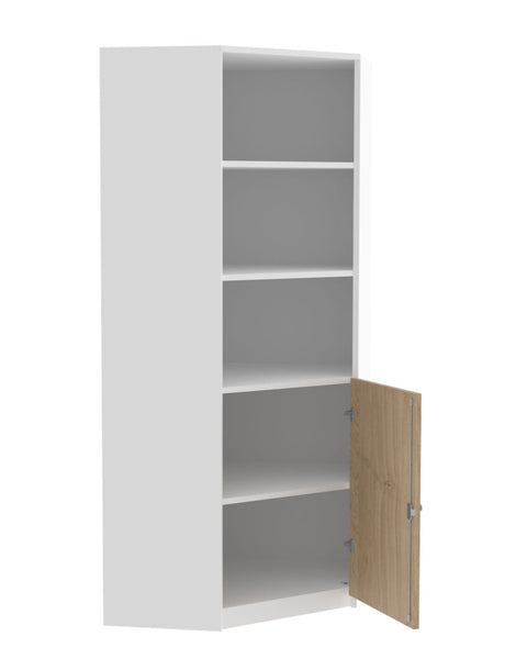 Eckschrank mit Halbtür - Höhe 190cm