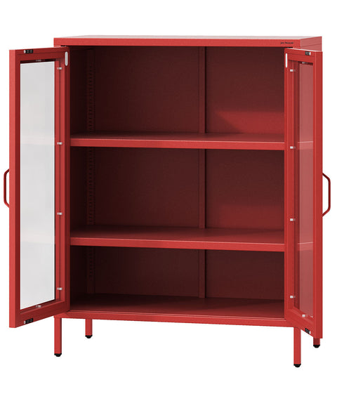 Niedriger Metalllvitrinenschrank Höhe 102cm