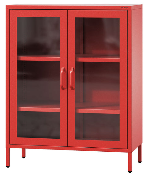 Niedriger Metalllvitrinenschrank Höhe 102cm