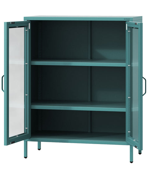 Niedriger Metalllvitrinenschrank Höhe 102cm