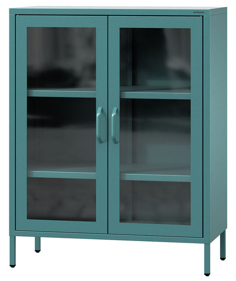 Niedriger Metalllvitrinenschrank Höhe 102cm
