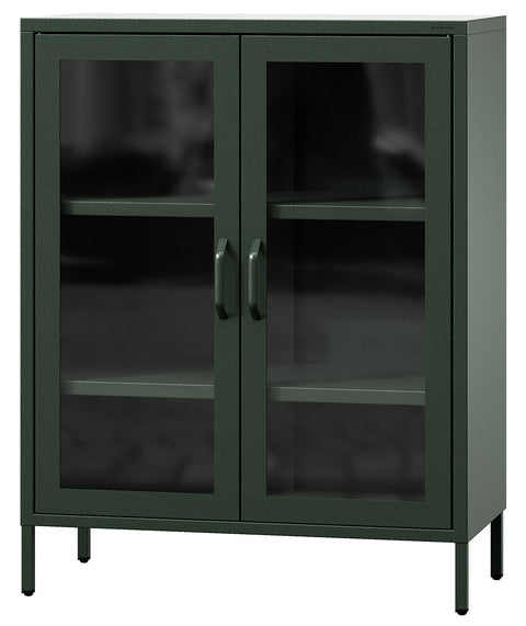 Niedriger Metalllvitrinenschrank Höhe 102cm