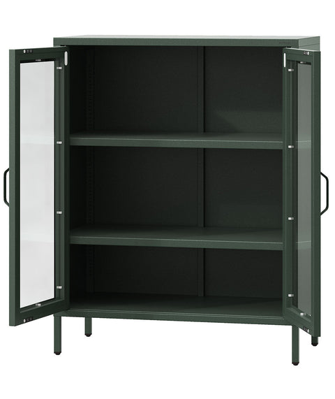 Niedriger Metalllvitrinenschrank Höhe 102cm